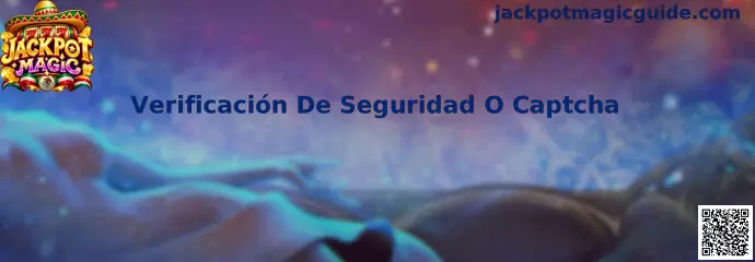 Verificación De Seguridad O Captcha en Jackpot Magic